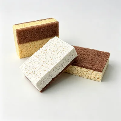 Dual-Sided Sisal Cellulose Cleaning Sponge, Sisal Side for Heavy-Duty Oil and Grime Removal