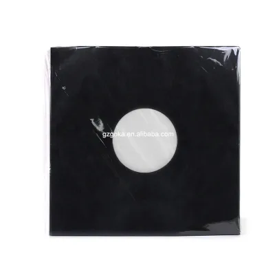 Factory Hot Sale HDPE Vinyl Record Bag Black Paper 12 Inch Poly Line Vinyl Record Inner Sleeves With Plastic Insert Pack 20