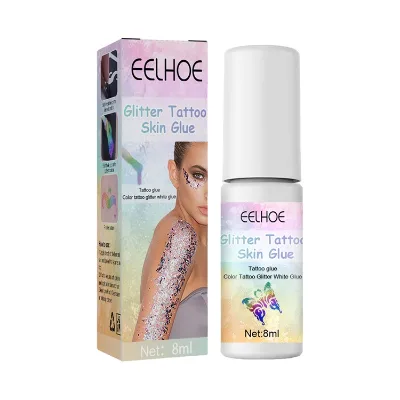 Private Label Oem EELHOE Skin Harmless Temporary 8ml Body Art Prime Glitter Gel Glue for Glitter Tattoo