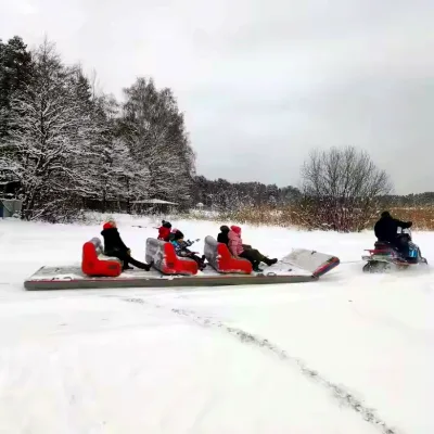 Heavy Duty Giant Inflatable Toboggan Snow Sled Tube for Adults Kids Winter Outdoor Sledding
