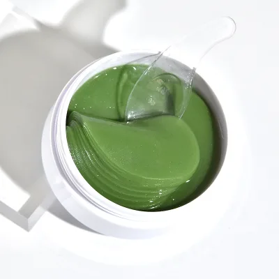 Luxury Collagen Green Eye Mask and Forehead Gel Patch Antiwrinkle Hydrogel Under Eye Patches for Bags