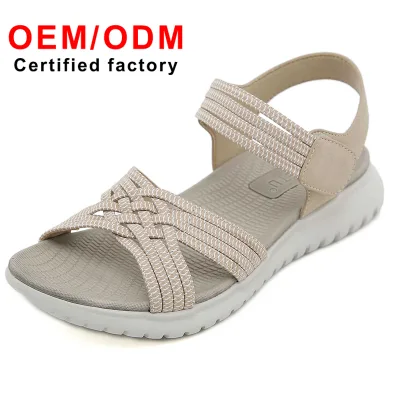 New Arrival Women's Summer Sports Style Ankle Strap Sandals Comfortable Light Denim Upper Casual Fashion Shoes Large Size
