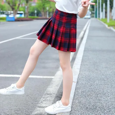 Girls' Casual Pleated  Half Skirt Spring Summer