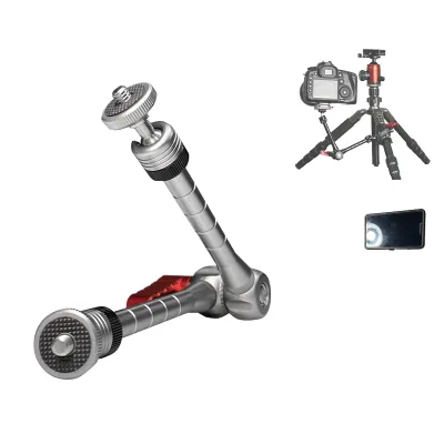 Custom Portable 11 Inch Adjustable Articulating Friction Magic Arm Kit Aluminum Alloy Camera LCD Monitor Vlog Rig Mount Mount
