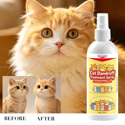 Custom Logo Gentle Nourishing Rough Fur Coat Smoothing Repairing Damage Skin Cat Dandruff Treatment Spray