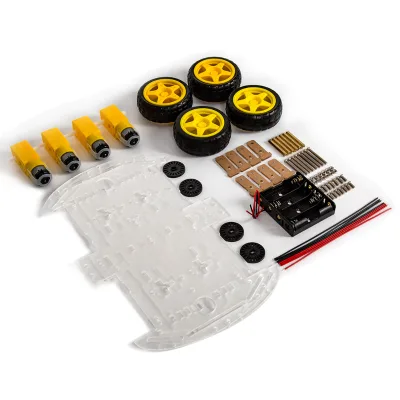 Longer Version of 4WD Double Layer Smart Car Chassis for DIY Smart Car