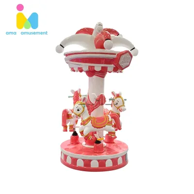 High Quality Coin Operated Carousel Small Fairground Merry Go Round Kids 6 Seats Carousel for Kids