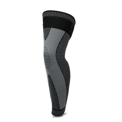 Hot Selling Compression Leg Sleeves with Elastic Straps Full Long Training Guards Calf Sleeve
