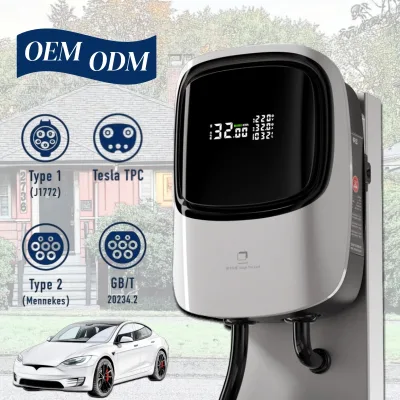 New SUPERGENIE ZD01 Three Phase Wall-mounted Fast EV Charger AC EU Standard TYPE2 7kW IP65 5M Cable Compatible for OCPP Station