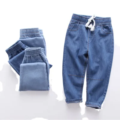 Summer Vintage Mosquito Repellent Pants for Boys Stylish Design Thin Jeans Baby-Friendly Clothing