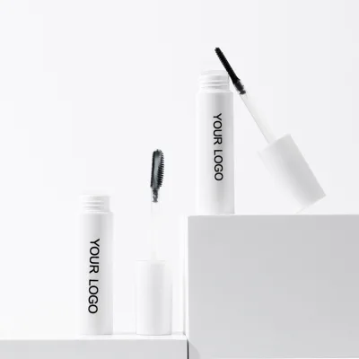 Custom White Eyebrow Glue  Container Bottles Packaging Empty Brow Gel Jar Pot Eyebrow Mascara Tubes With Brush