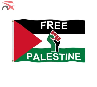 Custom Wholesale Polyester Country 3x5 ft Palestinian Free Palestine National Flag for Outdoor