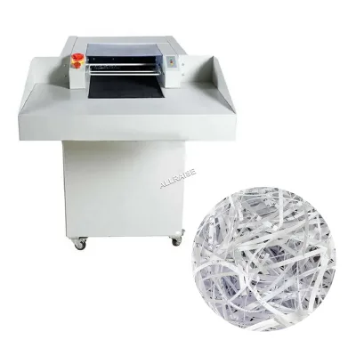 Industrial Strip Cut Paper Shredding Machine 390mm Entry Width Waste Archive Disposal Office Document File Paper Sheets Shredder