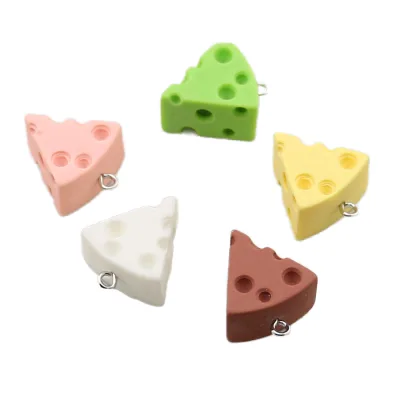 Colorful Flatback Cheese Cake Charms for Jewelry Craft Making Cute Children's Design