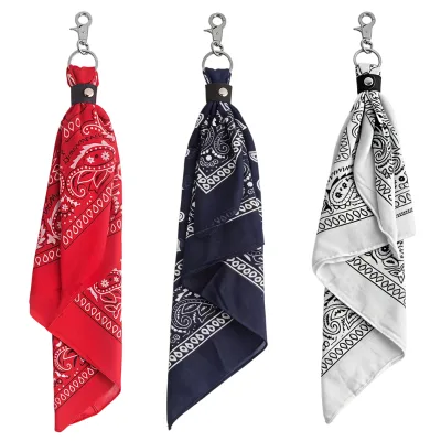 Wholesale Cotton Fabric Hip Hop Pants Chain Alloy Lobster Clasp Vintage Handkerchief Pendant for Jeans Bag Accessory