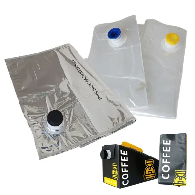 Food Grade BPA Free Aseptic BIB Bag with Faucet for Cold Brew Coffee Juice Bag in Box Liner Bag