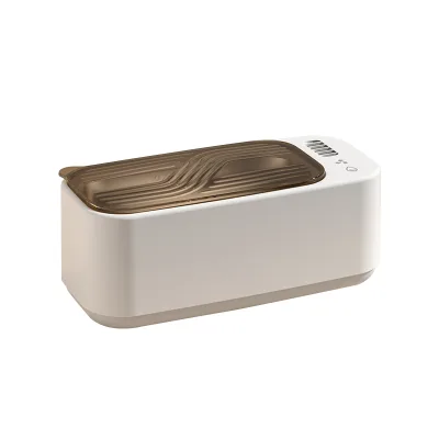 Multifunctional 400ml Ultrasonic Cleaner | 360° Bubble Wash & Hot Air Dry | Portable for Office/Travel