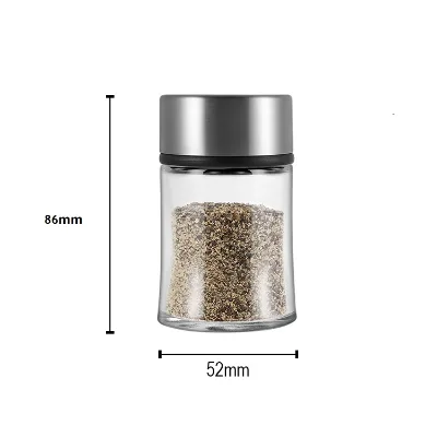 Adjustable Sprinkler Shaker BBQ Kitchen Tools Small Glass Jar Sea Salt Pepper Powder Spice Container Versatile Seasoning Bottle