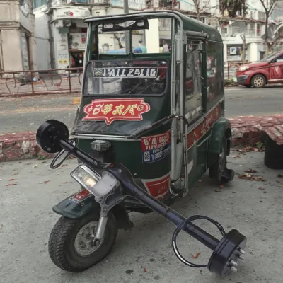 Hot Sale! Durable Electric Tricycle with Rear Axle Roller Chains & Pulleys Featuring a Propeller Shaft
