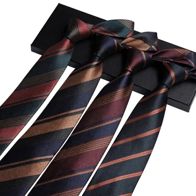 Men's High-end Meeting Banquet Photography Distinctive Pattern Tie Green Stripe Business Long Hand Ties