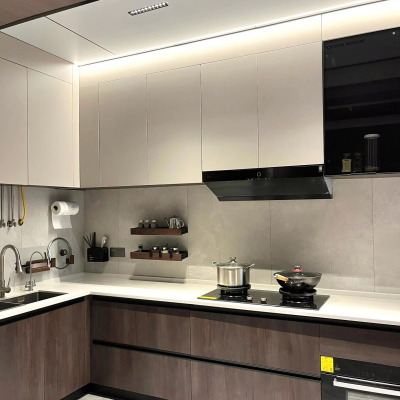 Plywood Wood Minimalist Cabinets with Ample Storage Space for Home Use