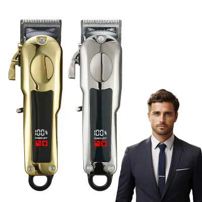 Professional Men's Barber Hair Clippers Set Premium Wireless Salon Electric Hair Cutter USB Charging New Design Stainless Steel