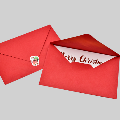 High Quality Christmas Gift Card Set Printed Christmas Greetings & Thanks on Specialty Paper
