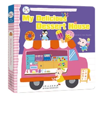New Release Pop-up Cardboard Busy Book for Kids Early Learning Interactive English Picture Book-My Delicious Dessert House
