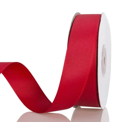 High Quality Factory Wholesale 1 Inch Grosgrain Ribbon Custom Printed Flowers Pattern for Birthday Wrapping Woven Fabric