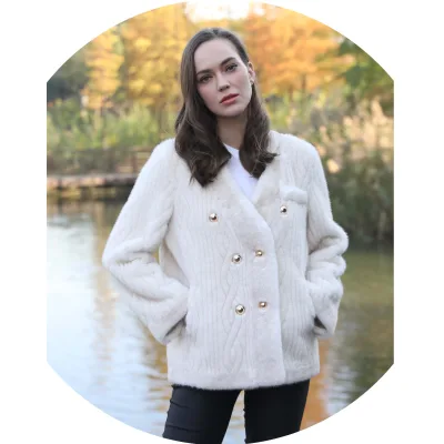 High Quality Luxury Faux Mink Fur Coat Short Mink Fur Jacket