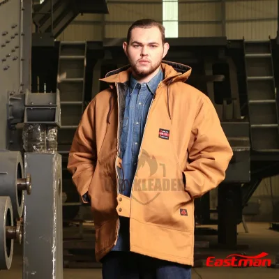 For Certificated NFPA2112 Cat4 Factory Custom Durable Flame Resistant 100% Cotton Welded Seams Winter Jacket Parka Electrician