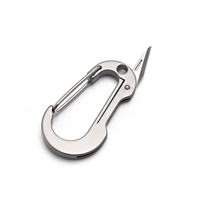Multifunctional Titanium Alloy Keychain Portable Express Unboxing Knife Steel Blade EDC DIY Customizable OEM Men's Waist Hanging