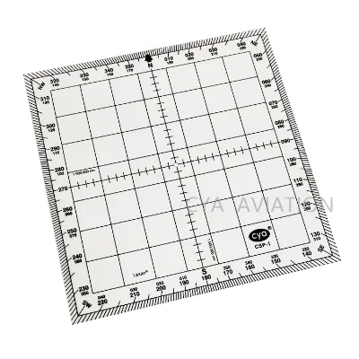 Customized Design Navigation square Protractor for Pilots Map Marking Nautical Miles Aviation Plotter