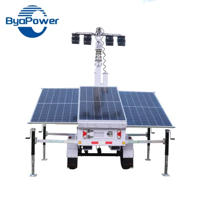 Mobile Lighting Tower Lithium Power Led Flood Lights Tower Lighthouse Trailer