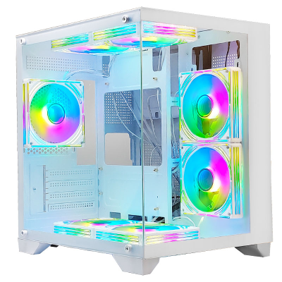 Choiyan Computer Chassis Wholesale Case Pc Gaming Computer Cases & Towers Glass Pc Case Chasis Gaming Cabinet for Pc White