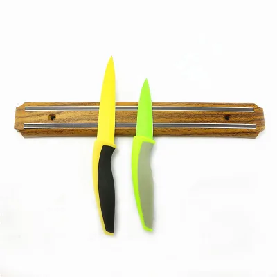 Spanish Style Wood Color Plastic Magnetic Knife Hanger Wall-Mounted Magnetic Knife Holder Kitchen Knife Rack Rack