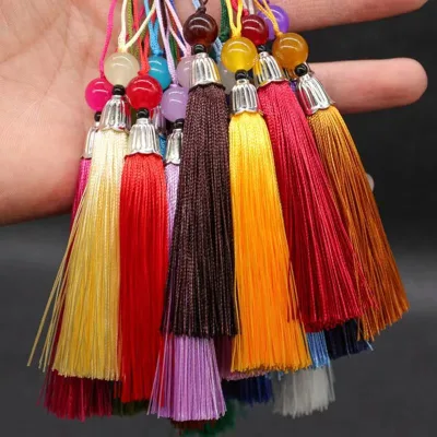 Small Chinese-style Gold Tassels for Curtains Decorative Fringe Trim in Polyester