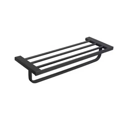 KIEILO Chrome Aluminum Towel Rack-Modern Design Easy Cleaning Eco-Friendly Wall-Mounted for Hotels Apartments 3-Year Warranty