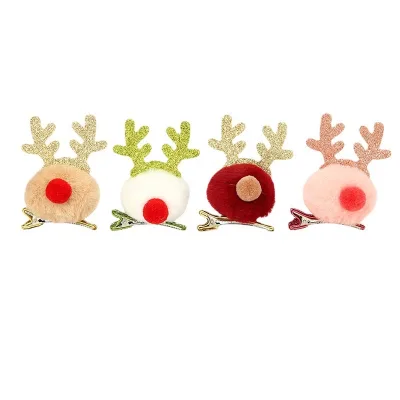 Wholesale Christmas Antler Hair Clips New Christmas Gift Headwear Children's Small Gifts