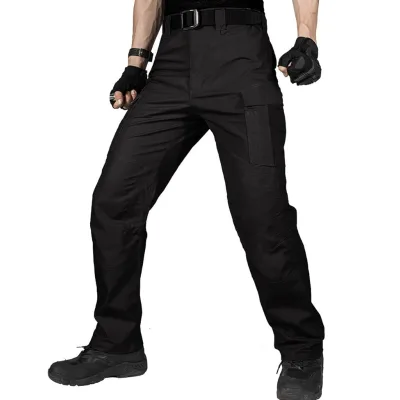New Men's Waterproof Security Uniform Pants With Multi Pockets Fit Tactical Combat Trousers Cargo Work Pants