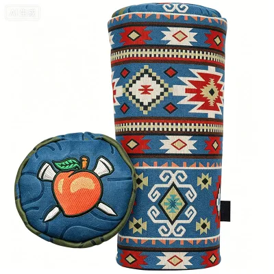 Aztec Pattern Customized Waterproof Polyester Golf Driver Fairway Hybrid Iron Putter Club Headcovers