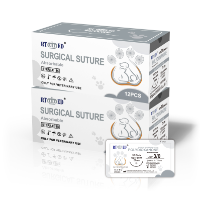 Absorbable Medical Suture Surgical Suture for General Surgery Veterinary Surgical Suture Needle Pdo/polydioxanone