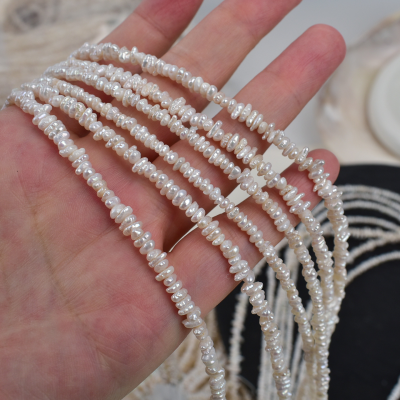 Baroque Shape Freshwater Pearl Necklace Pearl Millet Grain Irregular Stacked Pearl DIY