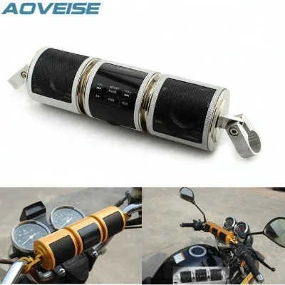AOVEISE MT487 Hot Sale Waterproof MP3 Player with Audio Speaker Front Position Metal Material-Motorcycle Accessories