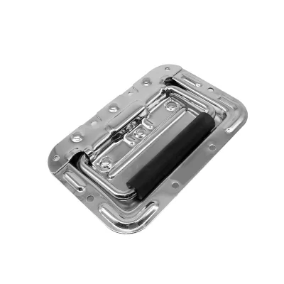 Professional Heavy Duty Black Plated Steel Box Handle for Flight Case with Safety Features