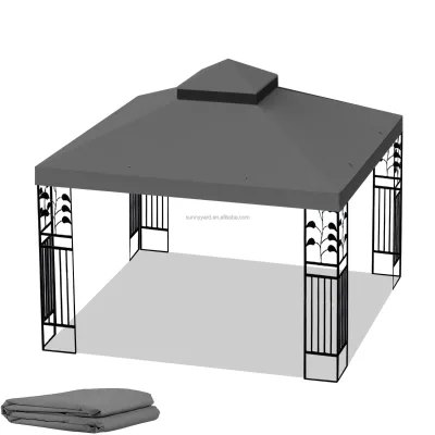 Pattern Design Waterproof Aluminium Pavilion Garden Gazebos Outdoor Awning Pergola Hardtop Gazebo Replacement