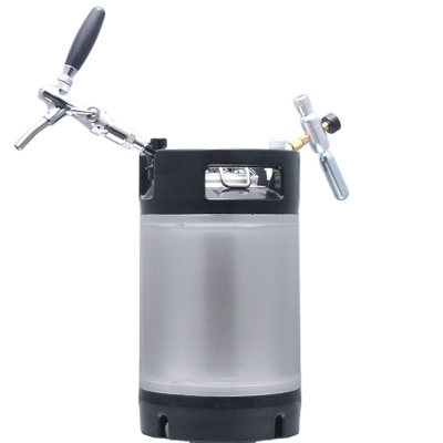 Homebrew 6.5L/9.5L/12L/19L Corny Keg with Tap and CO2 Regulator(not Include CO2 ) Rubber Handle Cornelius Keg