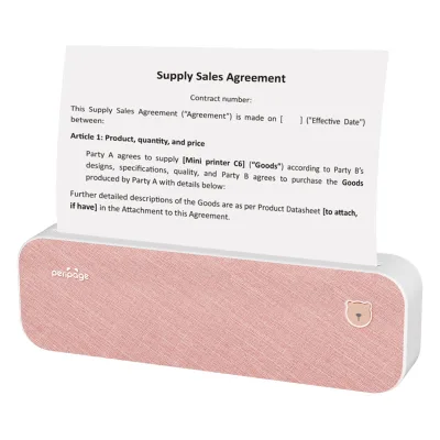 Peripage A40 Portable Inkless Thermal Printer 210*297mm A4 Paper Print Wireless USB  Interface for Students University