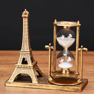 Creative Vintage ABS Tower Hourglass European Style Office Desk Decoration June 1st Day Graduation Gift Student