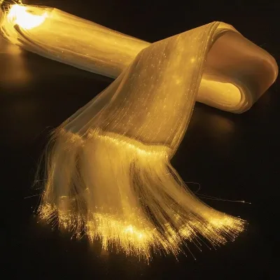 Waterproof Plastic Fiber Optic Fabric LED Lights IP68 Rated Remote/App Controlled Lightweight DIY Sewing Dimmable 50000 Hours